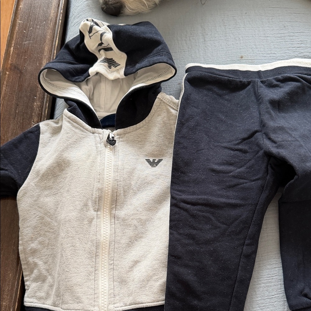 Kids Black and White Tracksuit Set